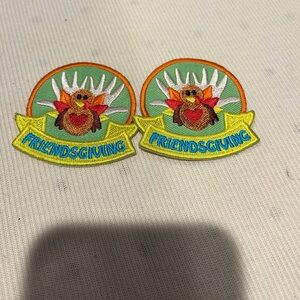 Friendsgiving Turkey Patches - Green and Yellow